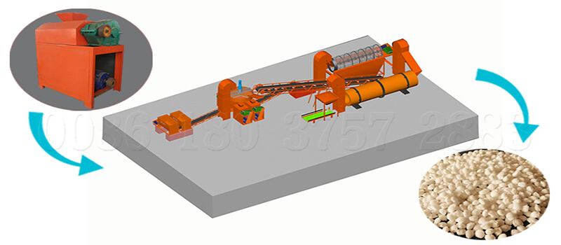 Roller extrusion granulator fertilizer making line